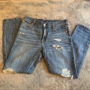 ripped girlfriend jeans